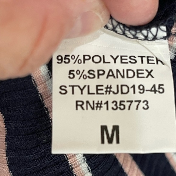 Olivaceous size medium mini rib knit dress striped sundress tank festival NWT - Picture 6 of 12